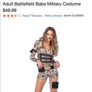 NEVER WORN Adult Military Babe costume
